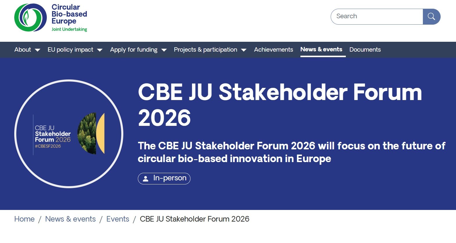 CBE JU Stakeholder Forum 2026